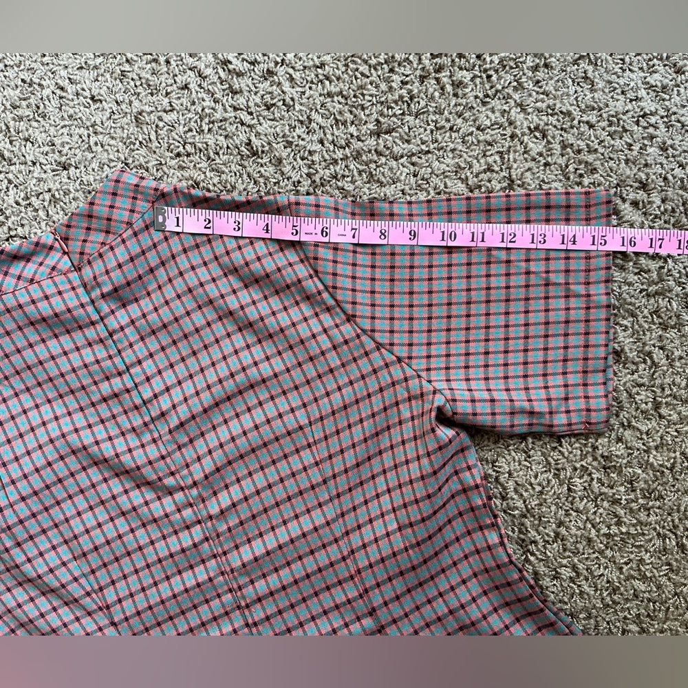 NWT~1960’s Inspired Mod Checked Mini Shift Dress, Mock neck, Women’s XL - Picture 7 of 10